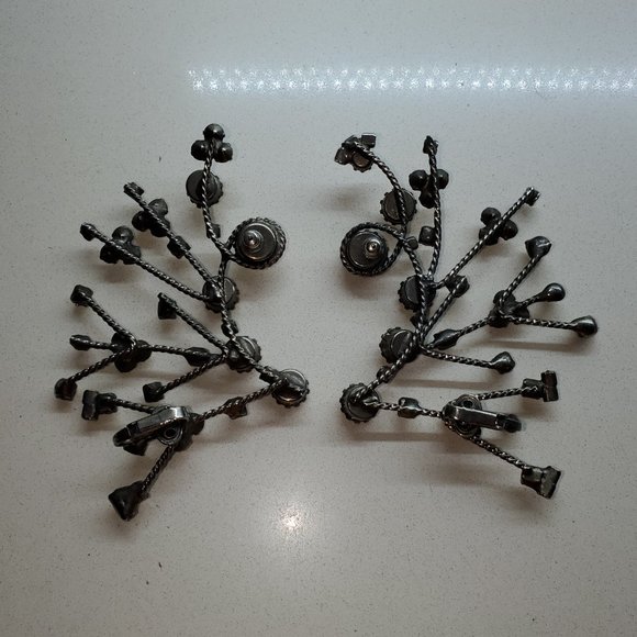 RHINESTONE CLIMBERS DONE IN A SILVER TONE - Picture 2 of 2